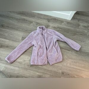 Uniqlo Light Purple Fleece Cardigan